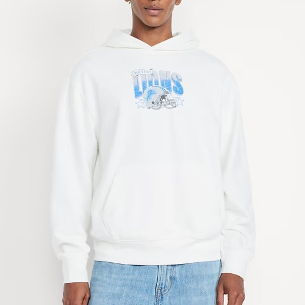 NWT Mens NFL Detroit Lions Hoodie Sweatshirt size M